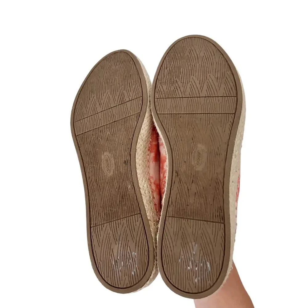 Dr. Scholls Far Out Orange Tie Dye Espadrille Slip On Shoes Sz 9